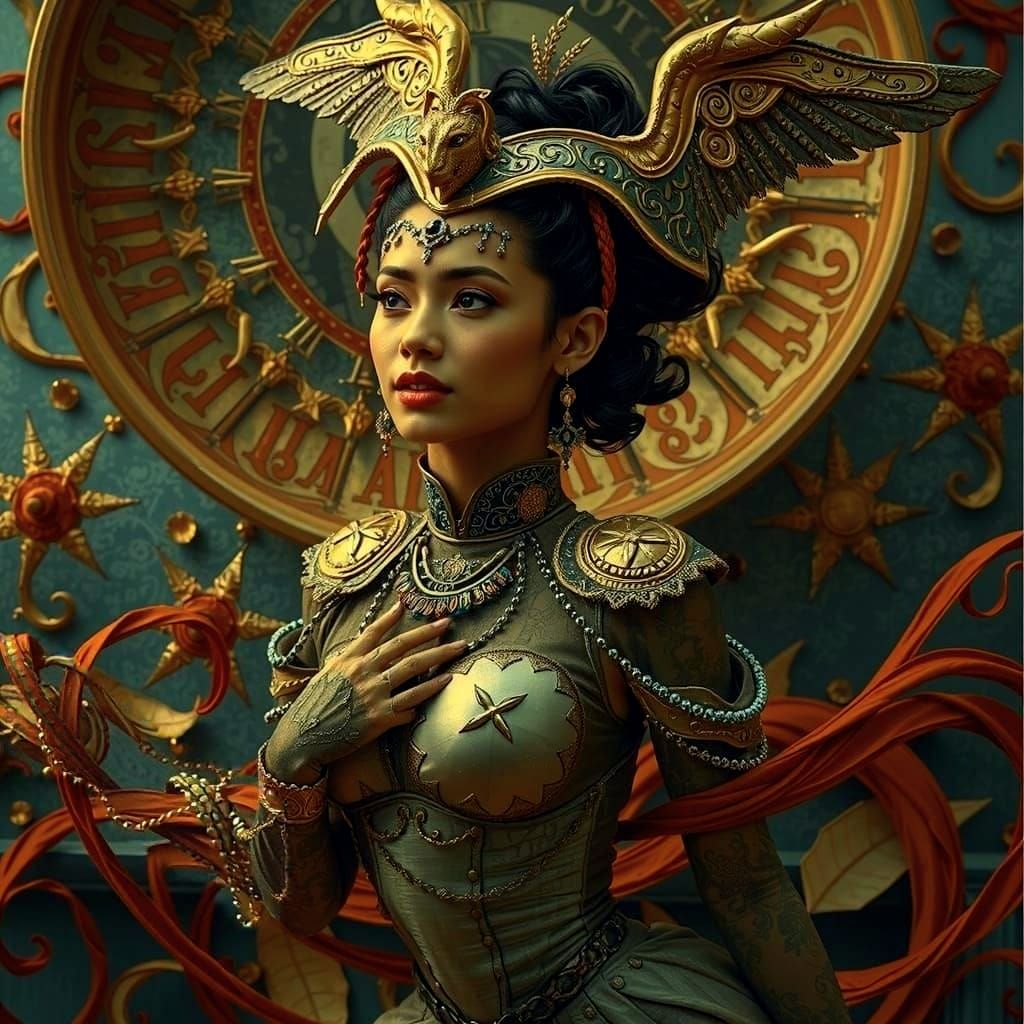 Abstract Swirls of Red and Crimson Hues