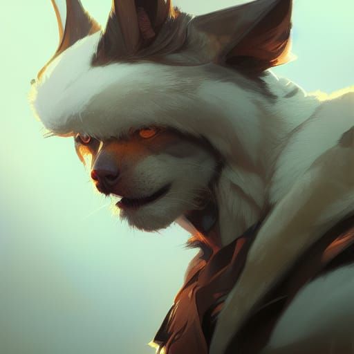 Detailed Furry Portrait in Dynamic Lighting