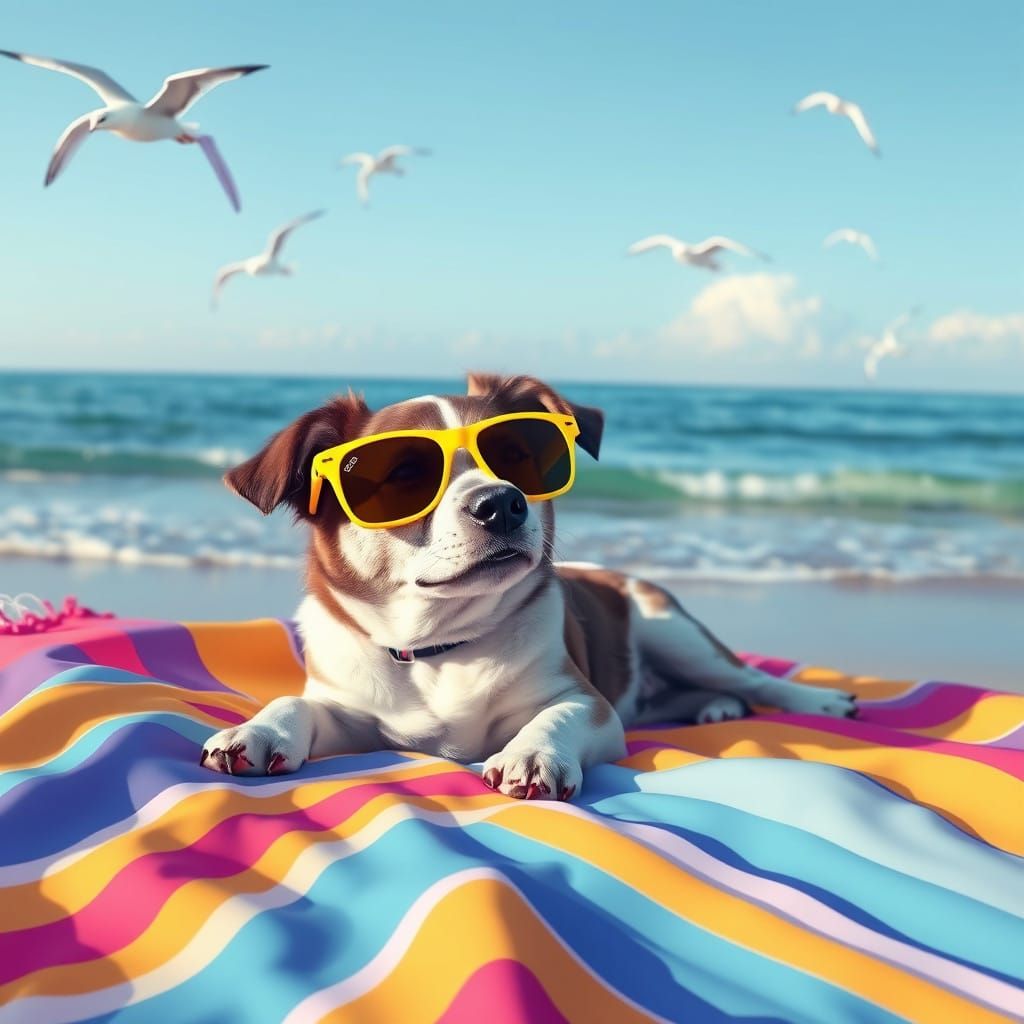 Canine Ocean Bum in Retro Shades