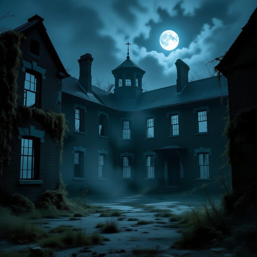 Haunted Abandoned Prison in Misty Rural America