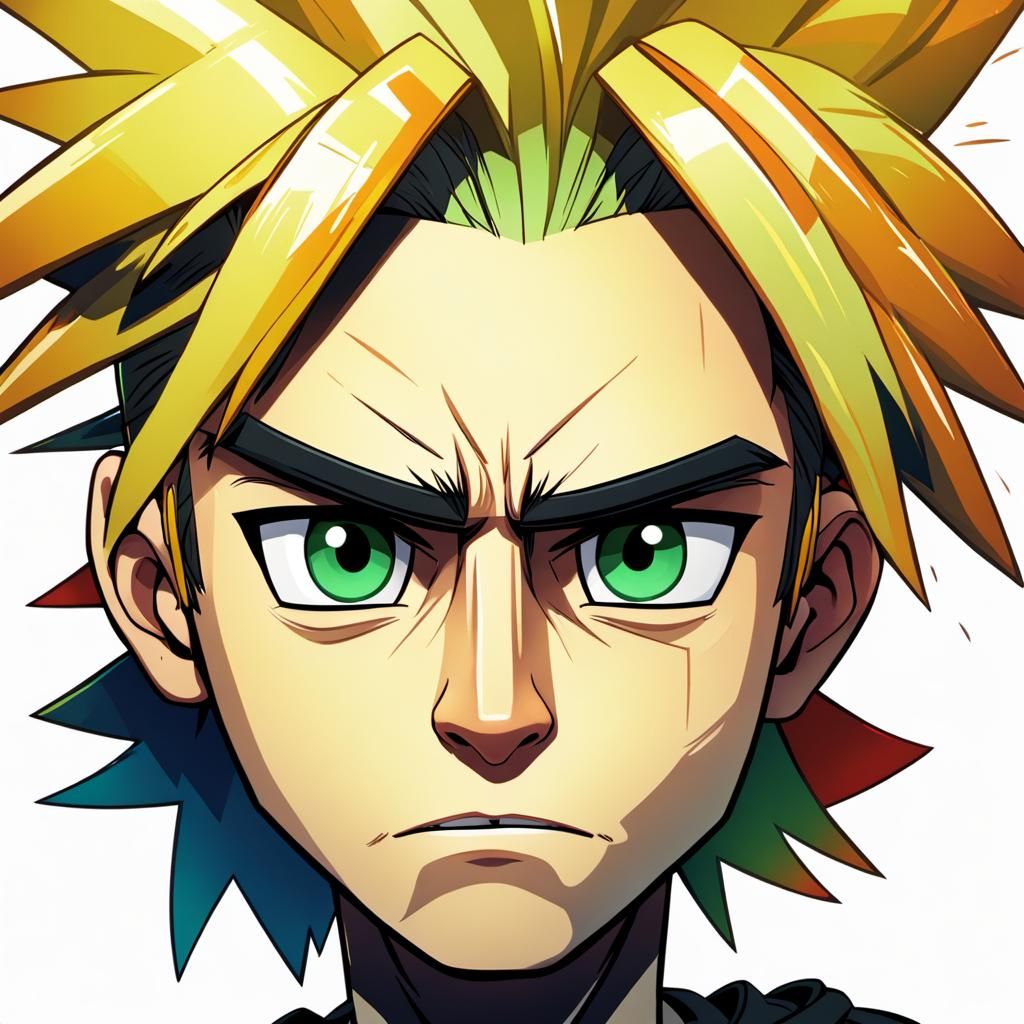 Hyperrealistic Johnny Test Splash Art Portrait
