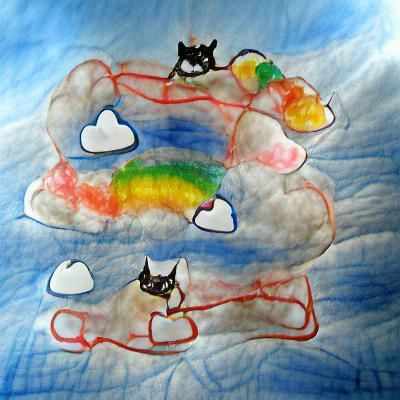 Cats on Clouds: A Child's Drawing