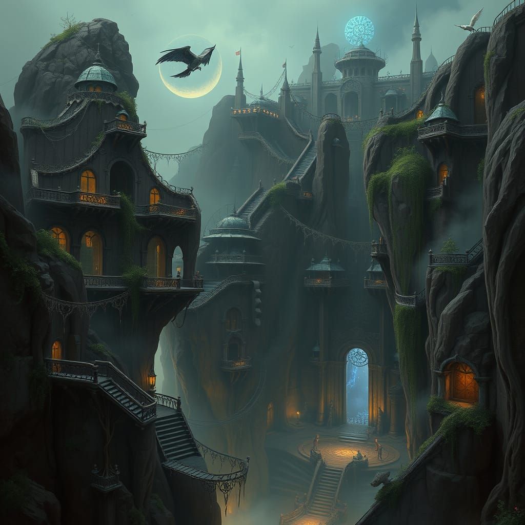 Gloomperch: A City of Stone and Shadow in the Ironbark Canop...