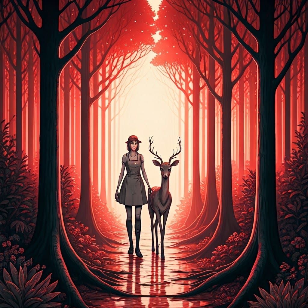 Sisters in Harmony Amidst Bizarre Idyllia