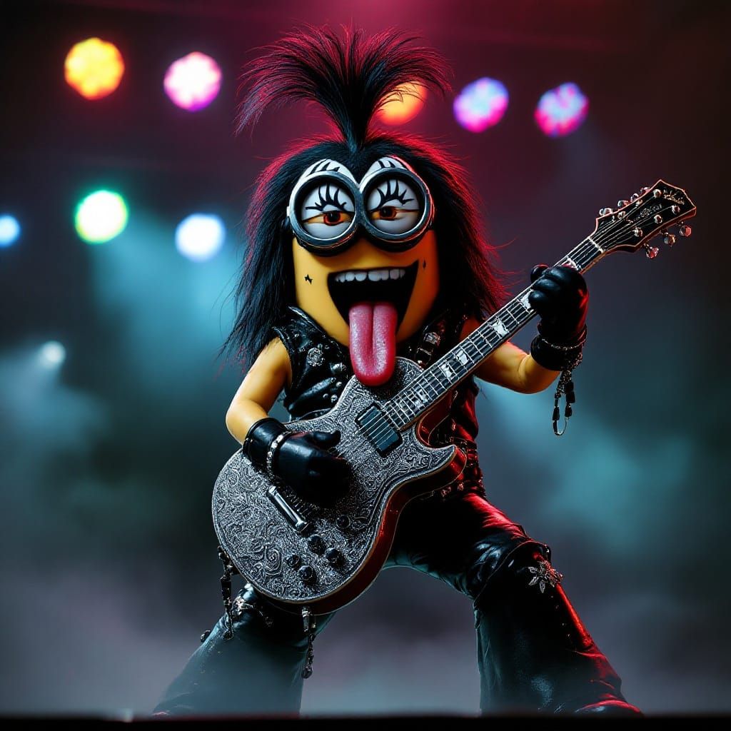 Flamboyant Musician Minion Channels Gene Simmons' Demon