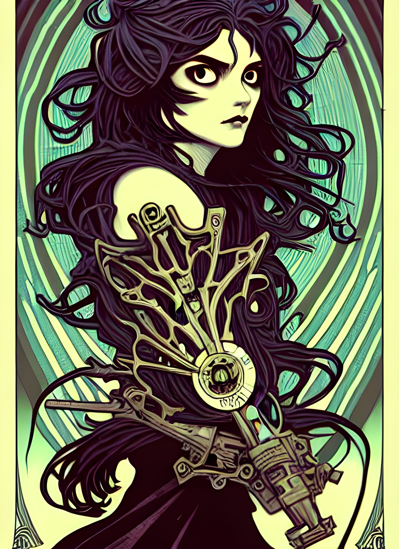 Surreal Character Portrait in Mixed Styles