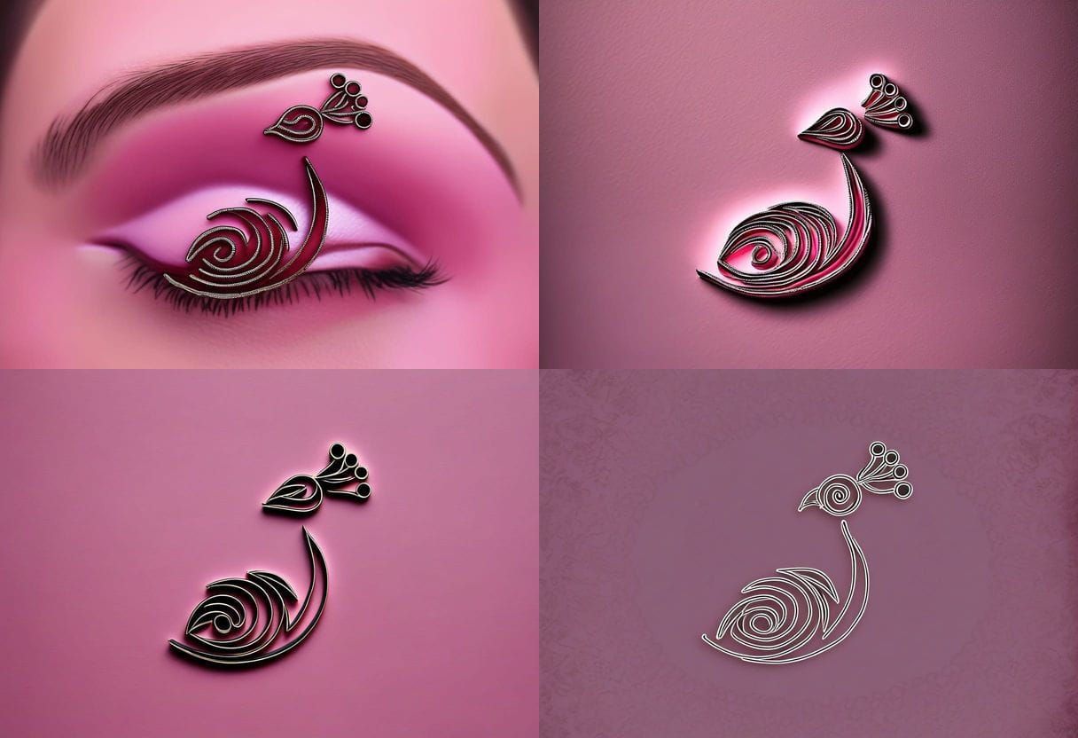 Antique Pink Makeup Artistry in Black