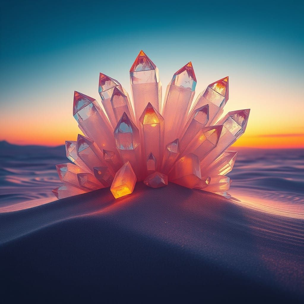 Crystal Formations in Ethereal Landscapes