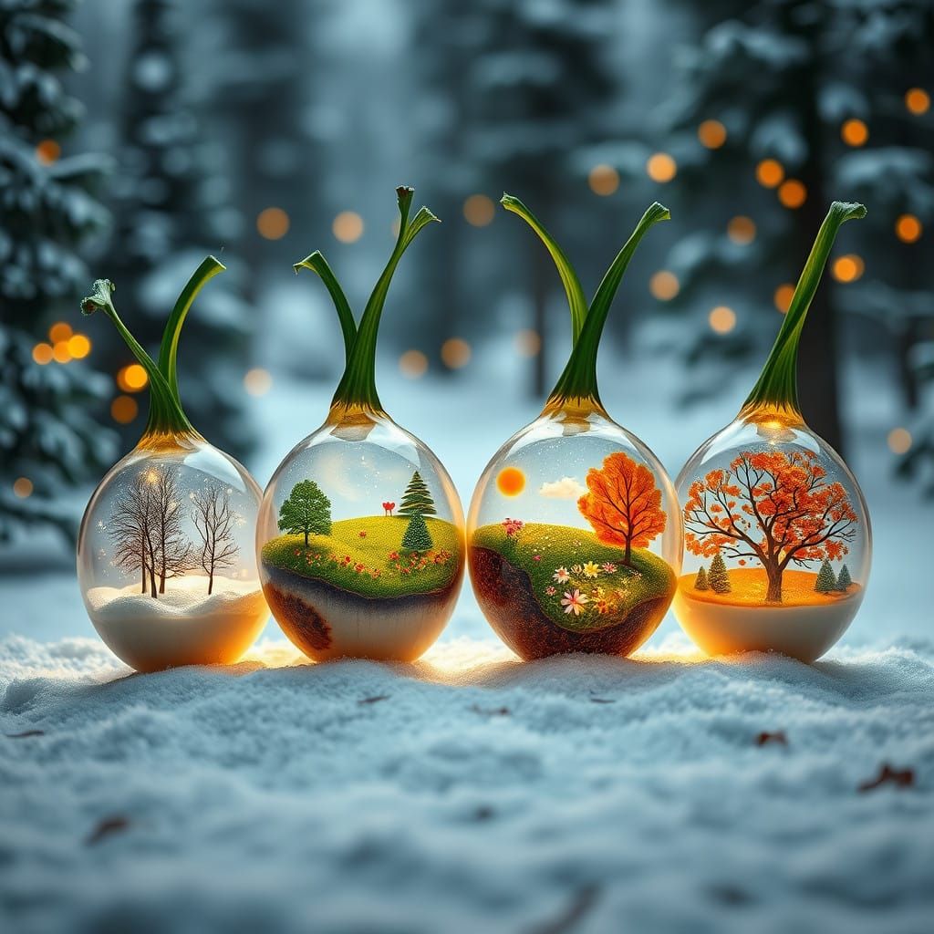 Enchanted Onions in Four Seasons