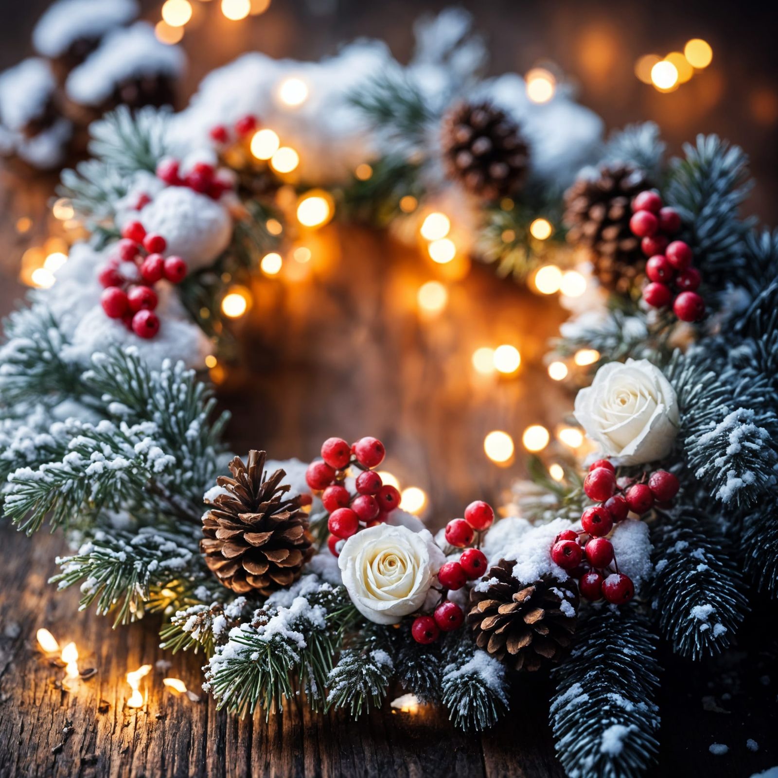 Winter Wonderland Wreath in Ethereal Light