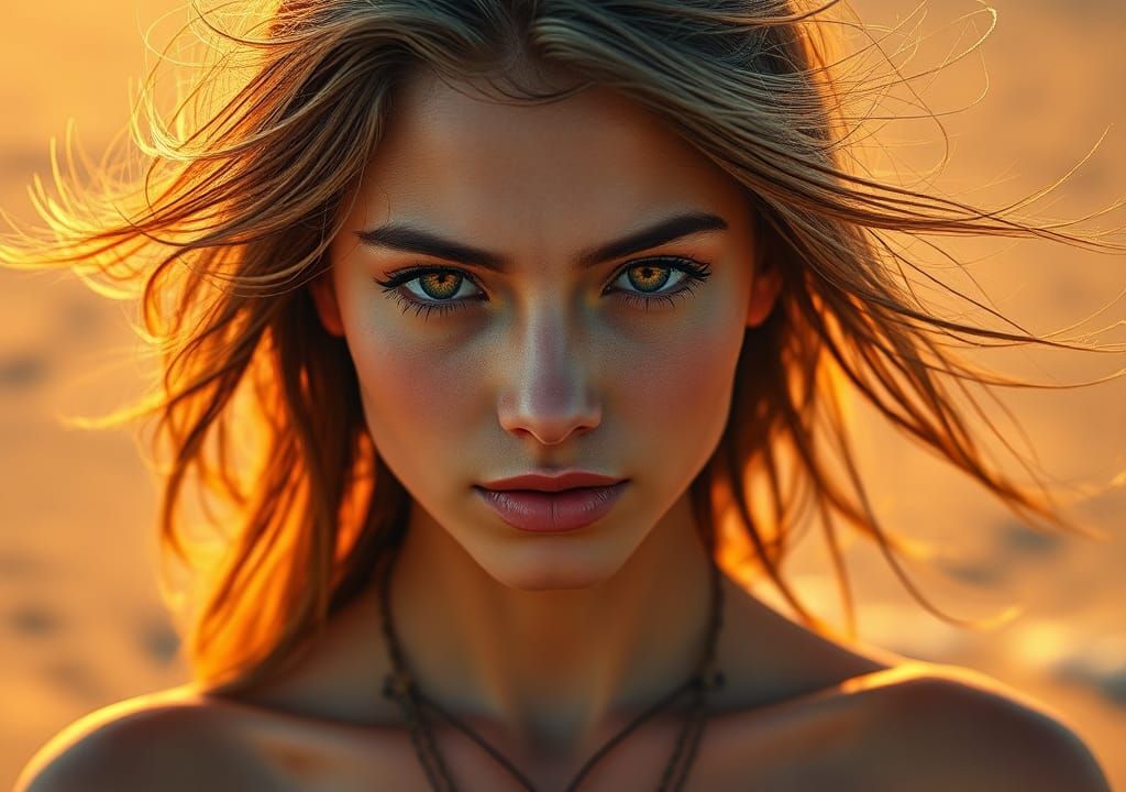 Whimsical Beach Goddess Ignites with Ethereal Energy