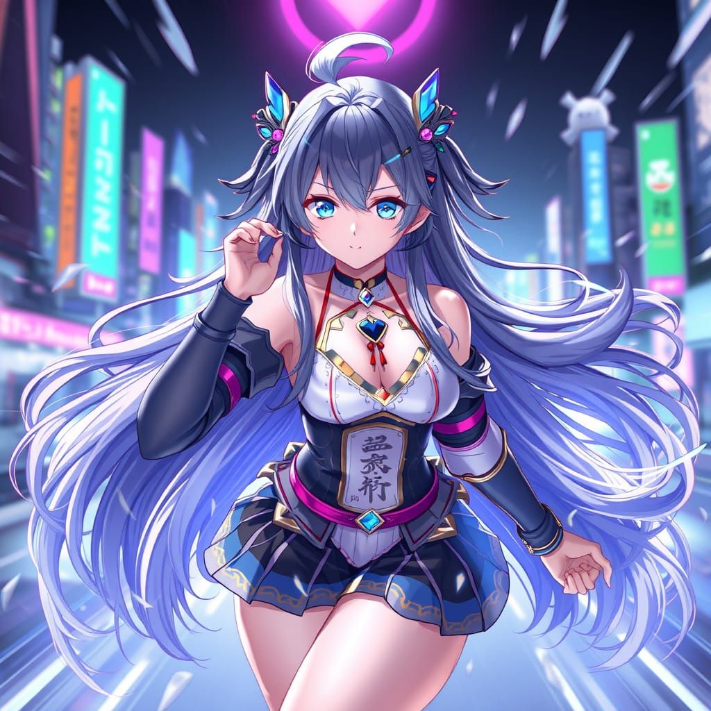 Vibrant Anime Speed Concept Art in 8K Resolution