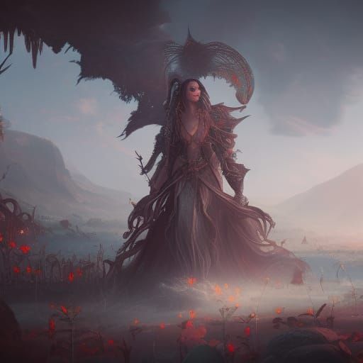 Fantastical Women in Detailed Matte Painting