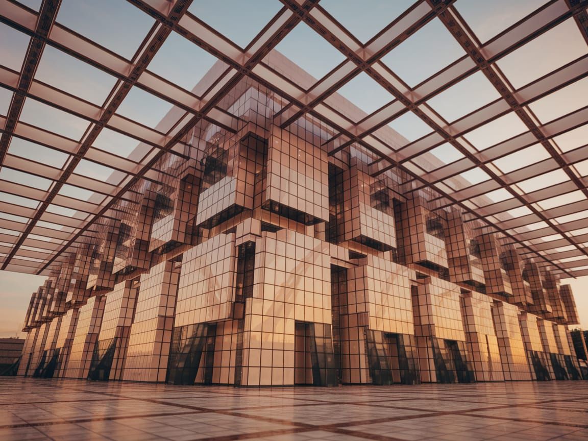 Modern Masterpiece of Overlapping Squares