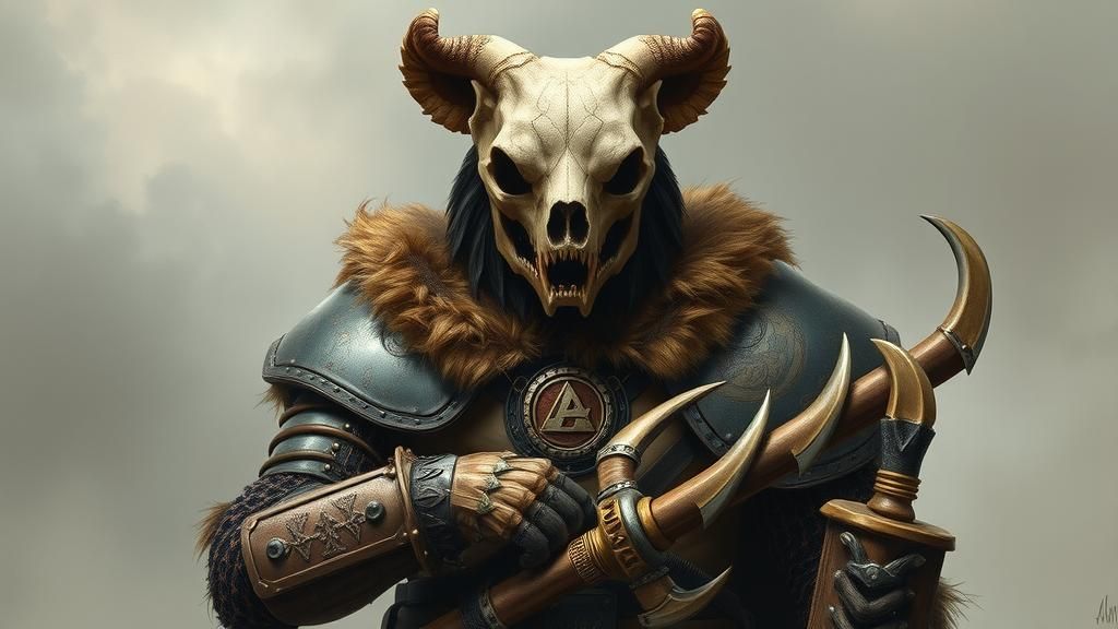 Bearhide Warrior in Savage Armor