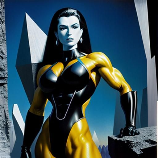 Crystalline Futurism: Cubist Landscape with Figure