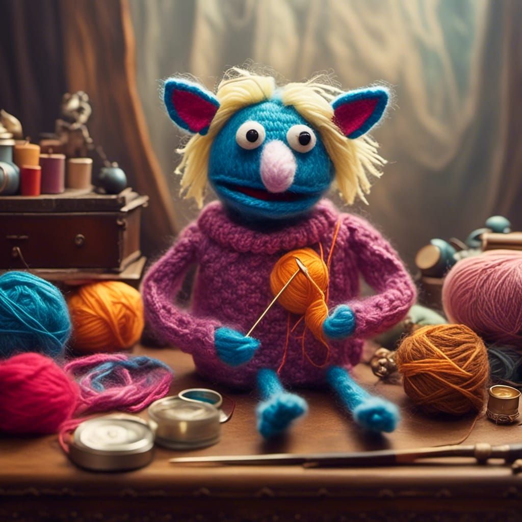 Yarn Monster Knitting: Pop Surrealism Creation