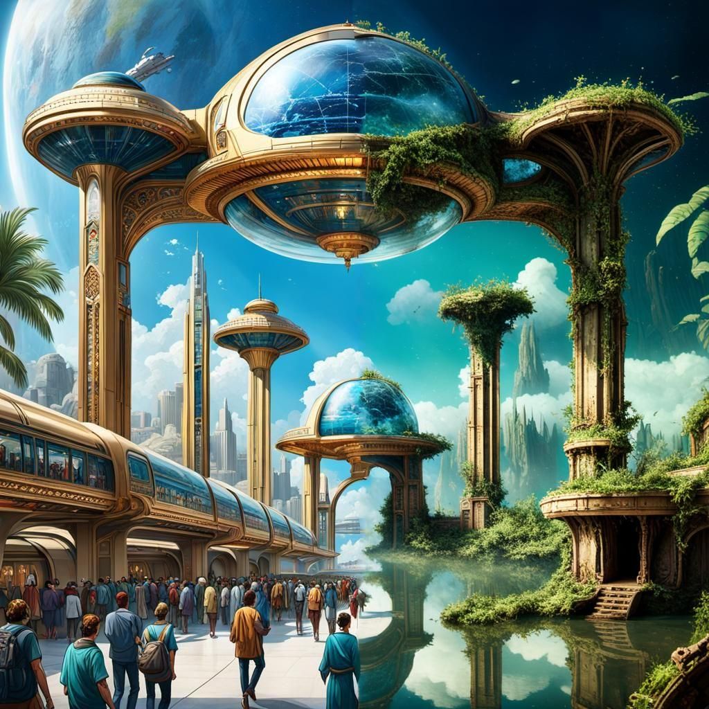 Tilt-Shift Ruins of Atlantis in Claymation Style