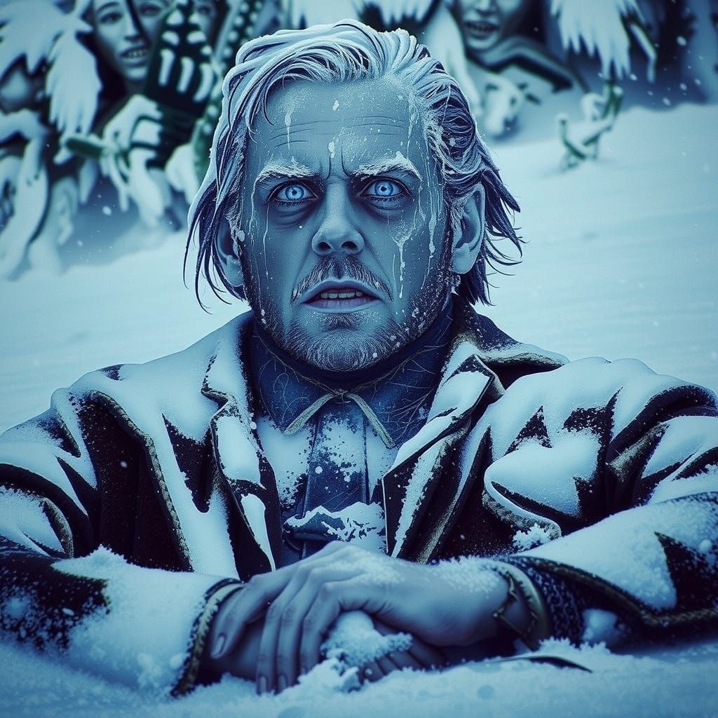 Frozen Jack Torrance in Cinematic Snowscape