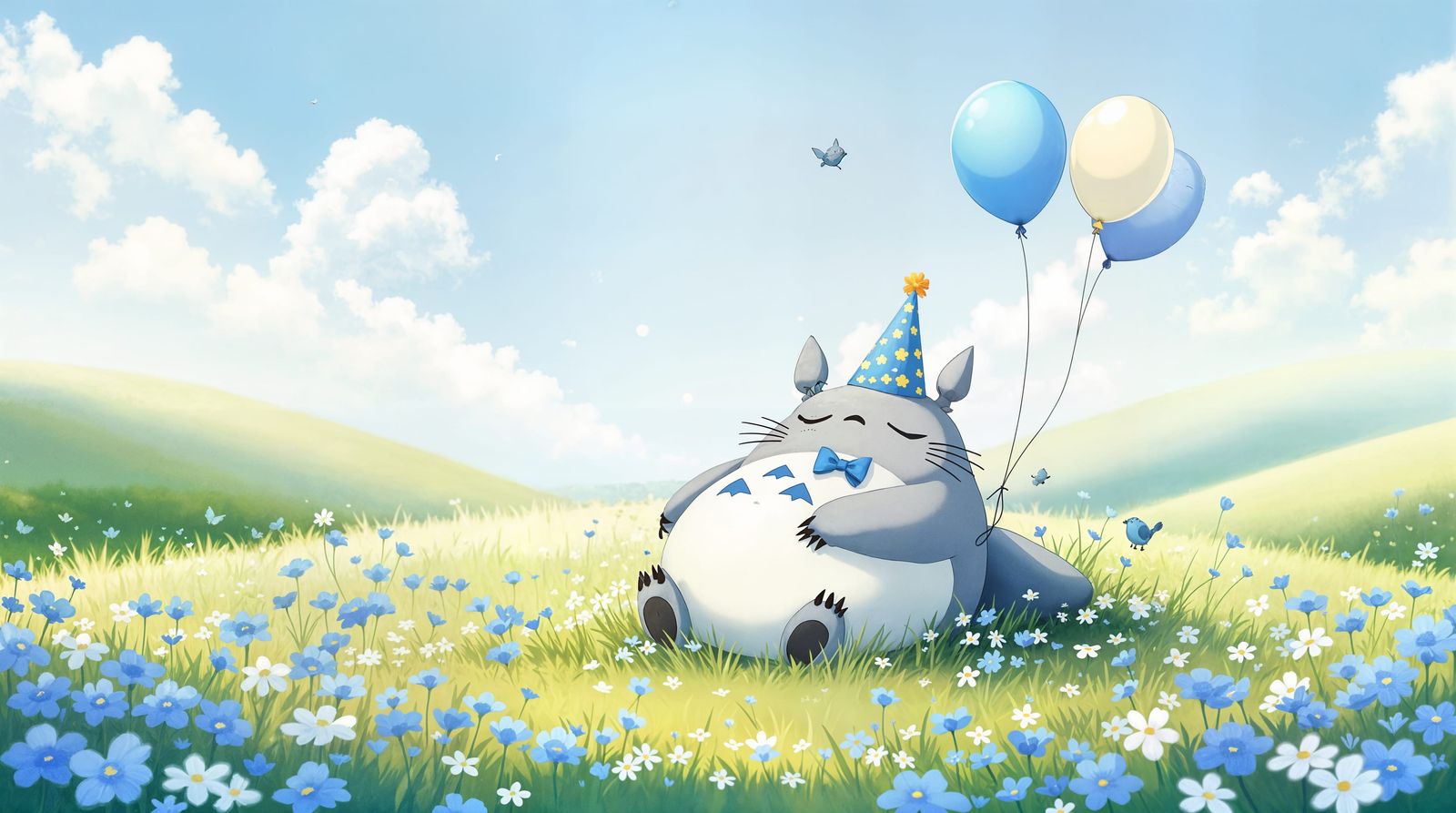 Totoro's Whimsical Spring Slumber