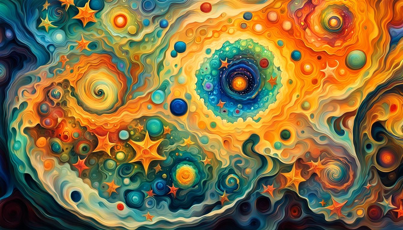 Iridescent Star Clusters in Abstract Expressionism