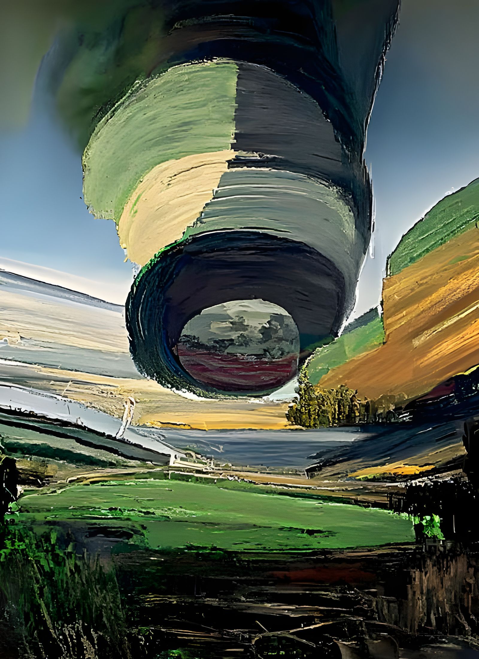 Kaleidoscopic Landscape Vista: A Mystical Journey