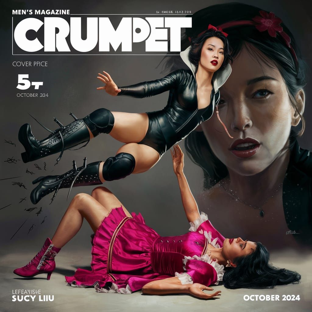 Lucy Liu as Rebellious Snow White on Magazine Cover