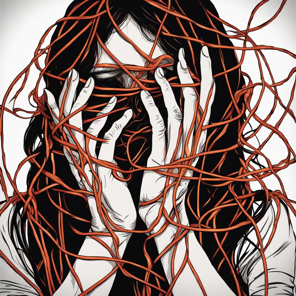 Fiery Strings Suffocate a Woman in Horror