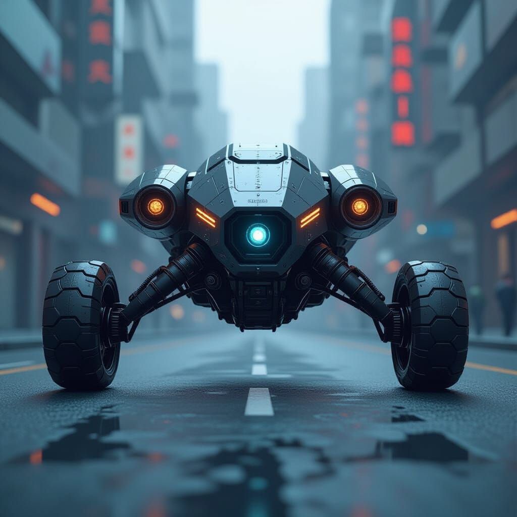 Futuristic Sci-Fi Mechs in Polished Metal