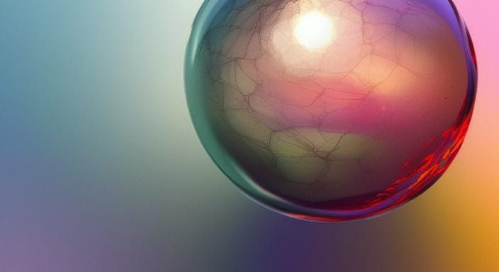 Intricate Glass Orb in Hyperrealistic Digital Painting