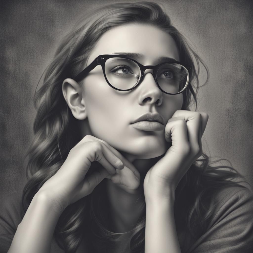 Contemplative Young Person in Modern Setting