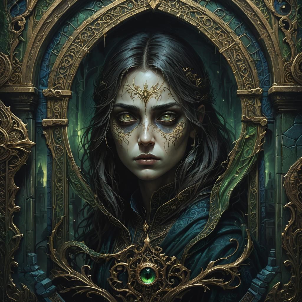 Scared Eyes in Dark Fantasy Setting