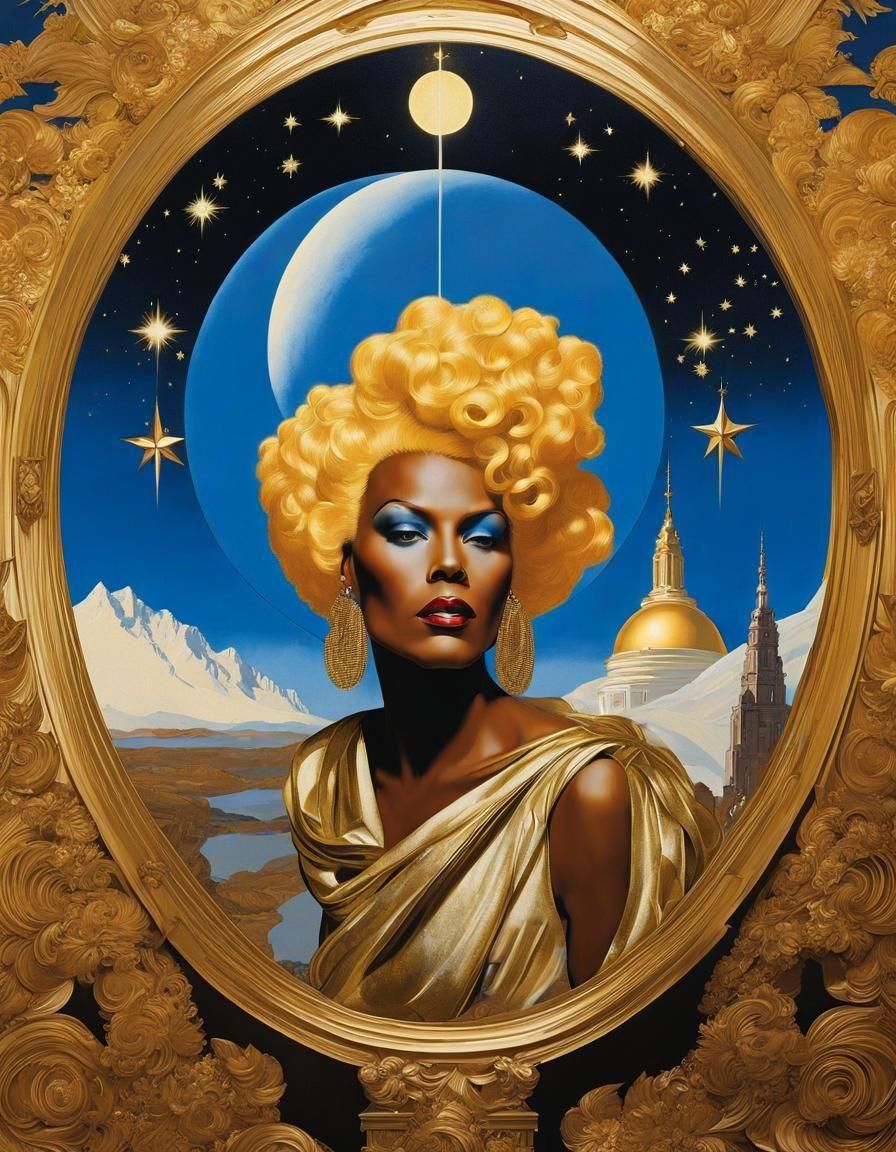 Ethereal Portrait of a Dreamer in a Celestial Realm