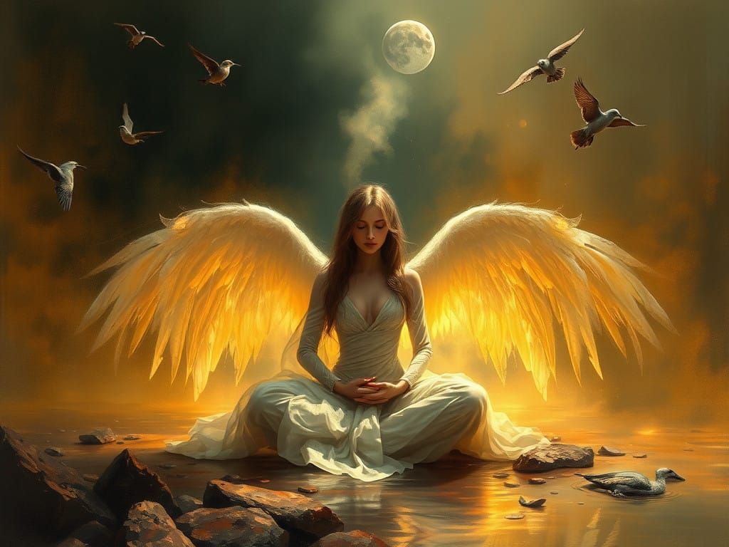 Surreal Ouija Board Encounter in a Dark, Mystical Aesthetic