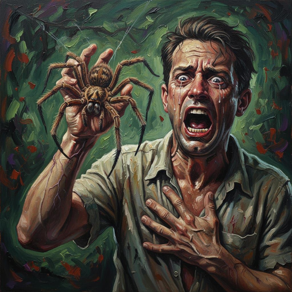 Brazilian Spider Bite: Impasto Horror Movie Scene
