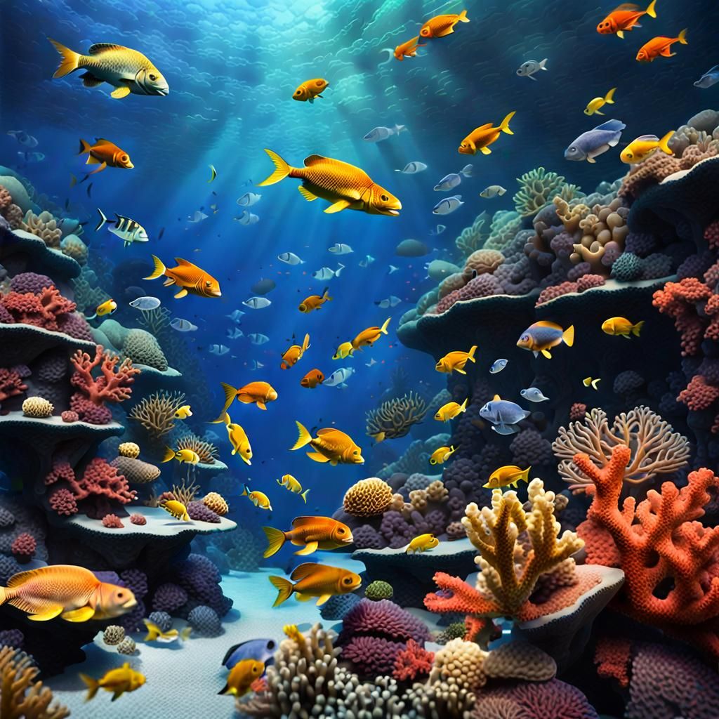 Vibrant Coral Reef Ecosystem in Cinematic Style