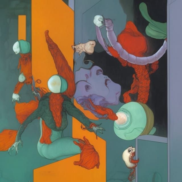 City Future: Radical Creatures in Detailed 3D Render