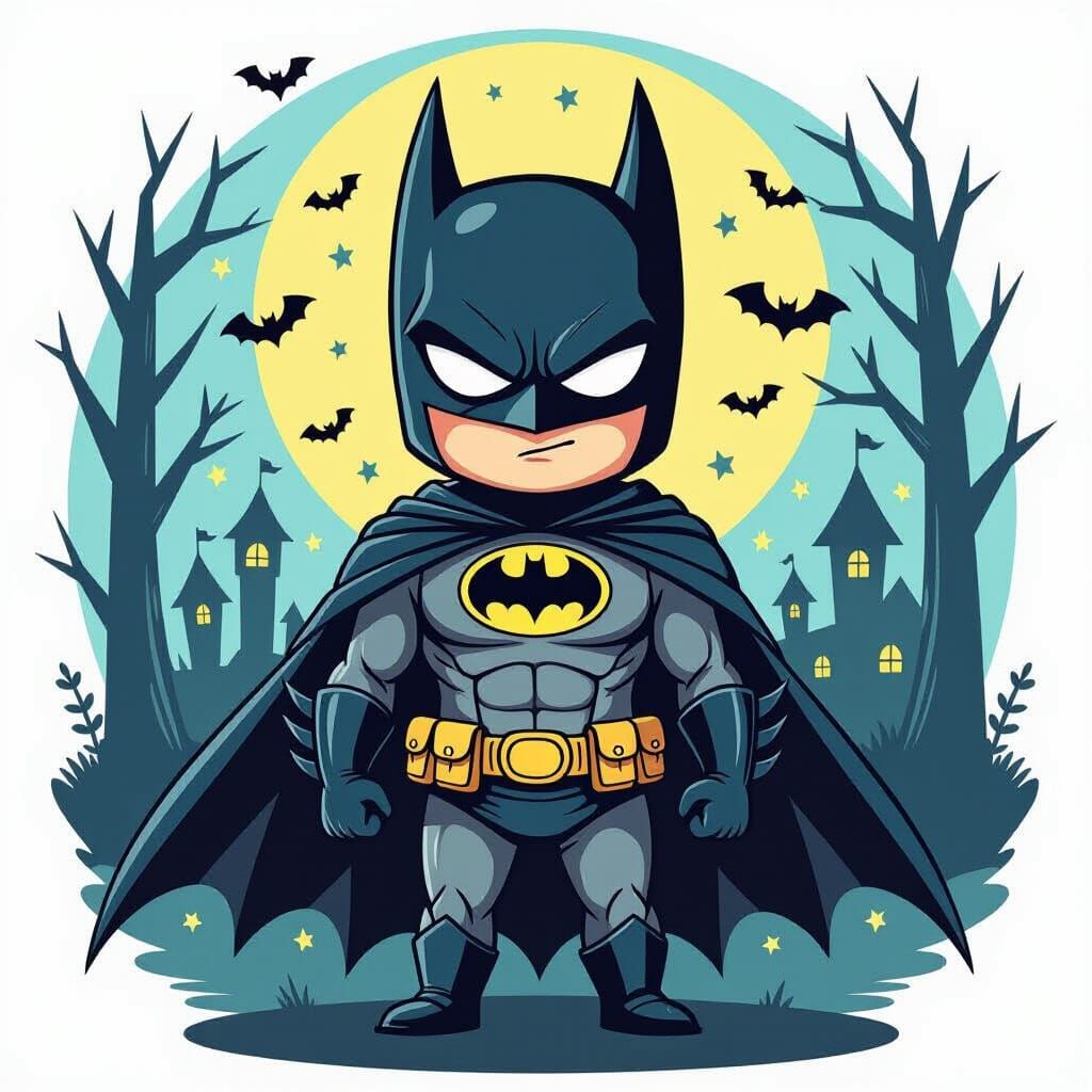 Fairytale Batman Emerges in Enchanted Forest