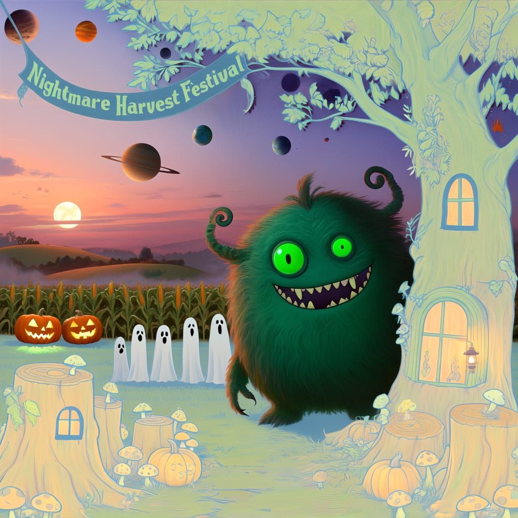 Spooky Creature at Nightmare Harvest Festival