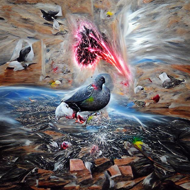 Laser-Eyed Pigeon Destroys Earth