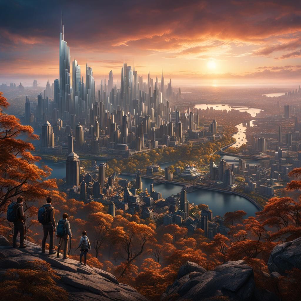 City Skyline Vista from Hiking Trail