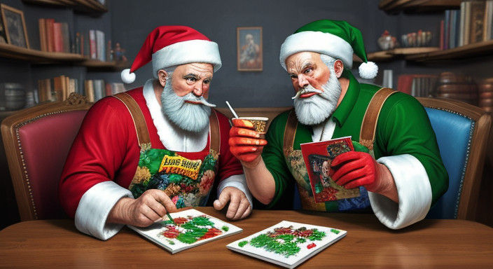 Santas Gone Rogue: A Humorous Twist on Comic Book Art