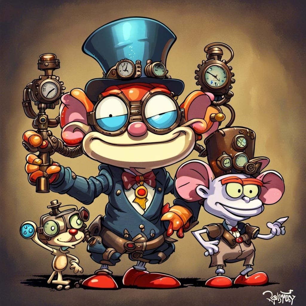 Ren and Stimpy Steampunk Crossover with Rugrats