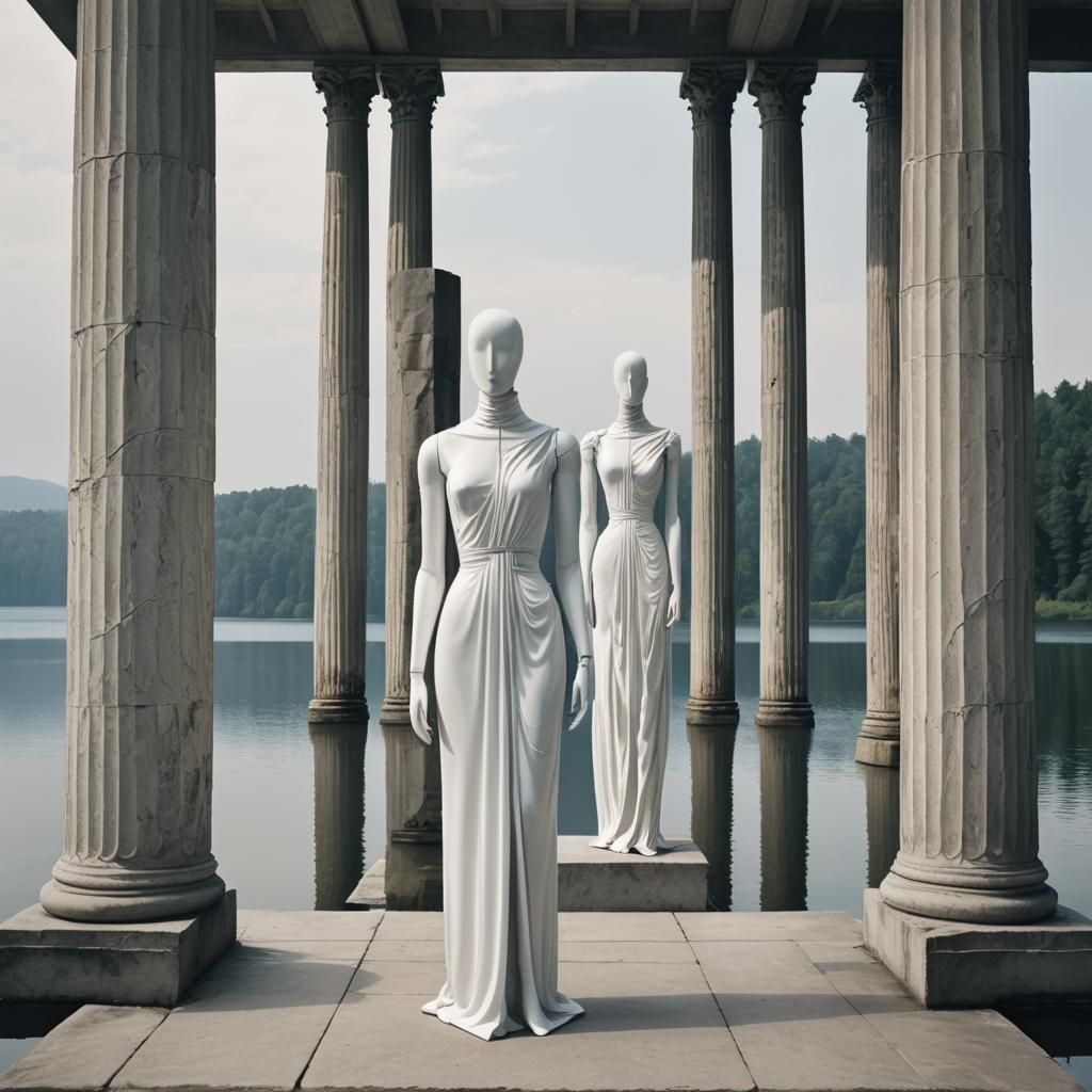 Sinister Mannequins in a Surreal Landscape
