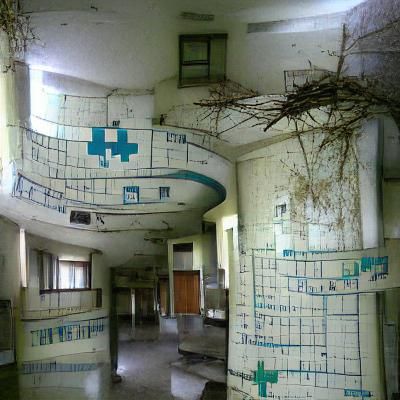 Eerie Abandoned Hospital Interior