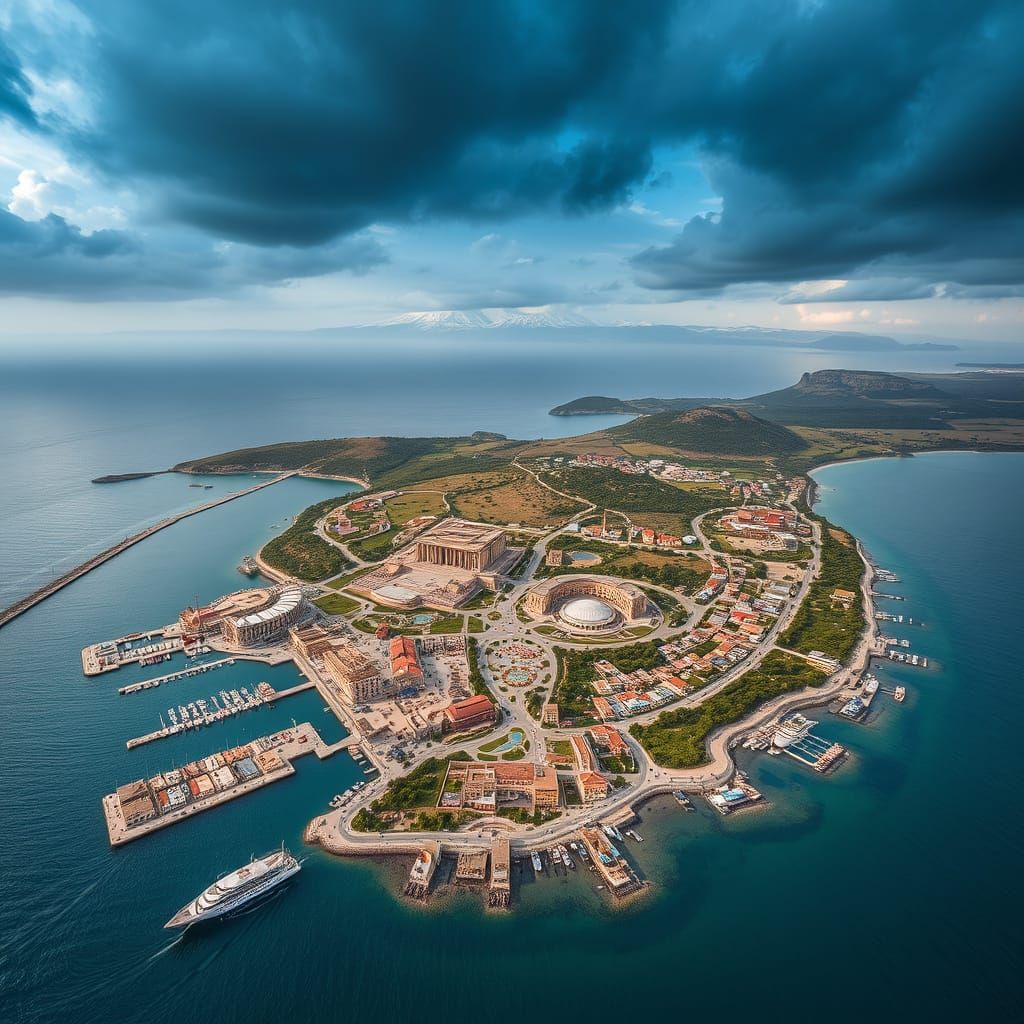 Atlantis on Mediterranean Coast: Bird's Eye View