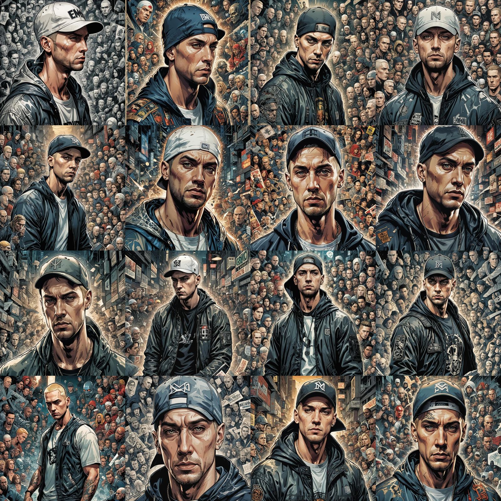 Eminem in Comic Book Art Style