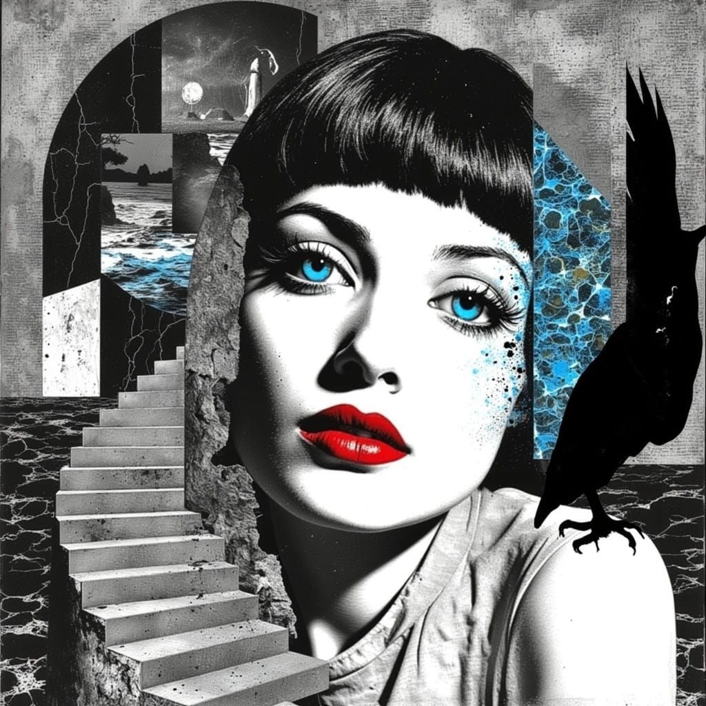 Enigmatic Dreamer in Iridescent Splendor