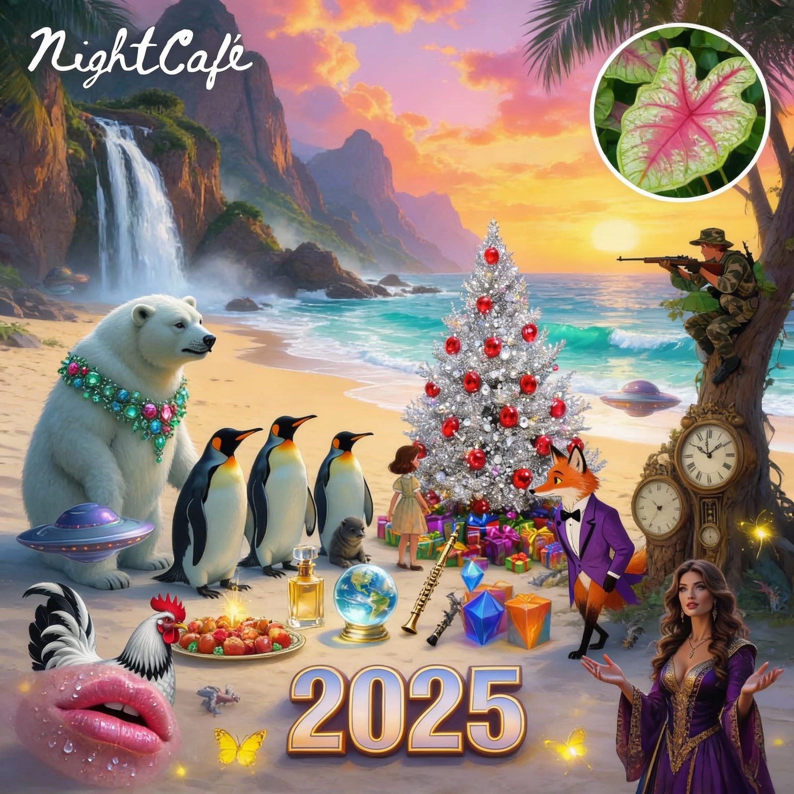 AI Art Collage: 2025 NightCafe Creations Combined