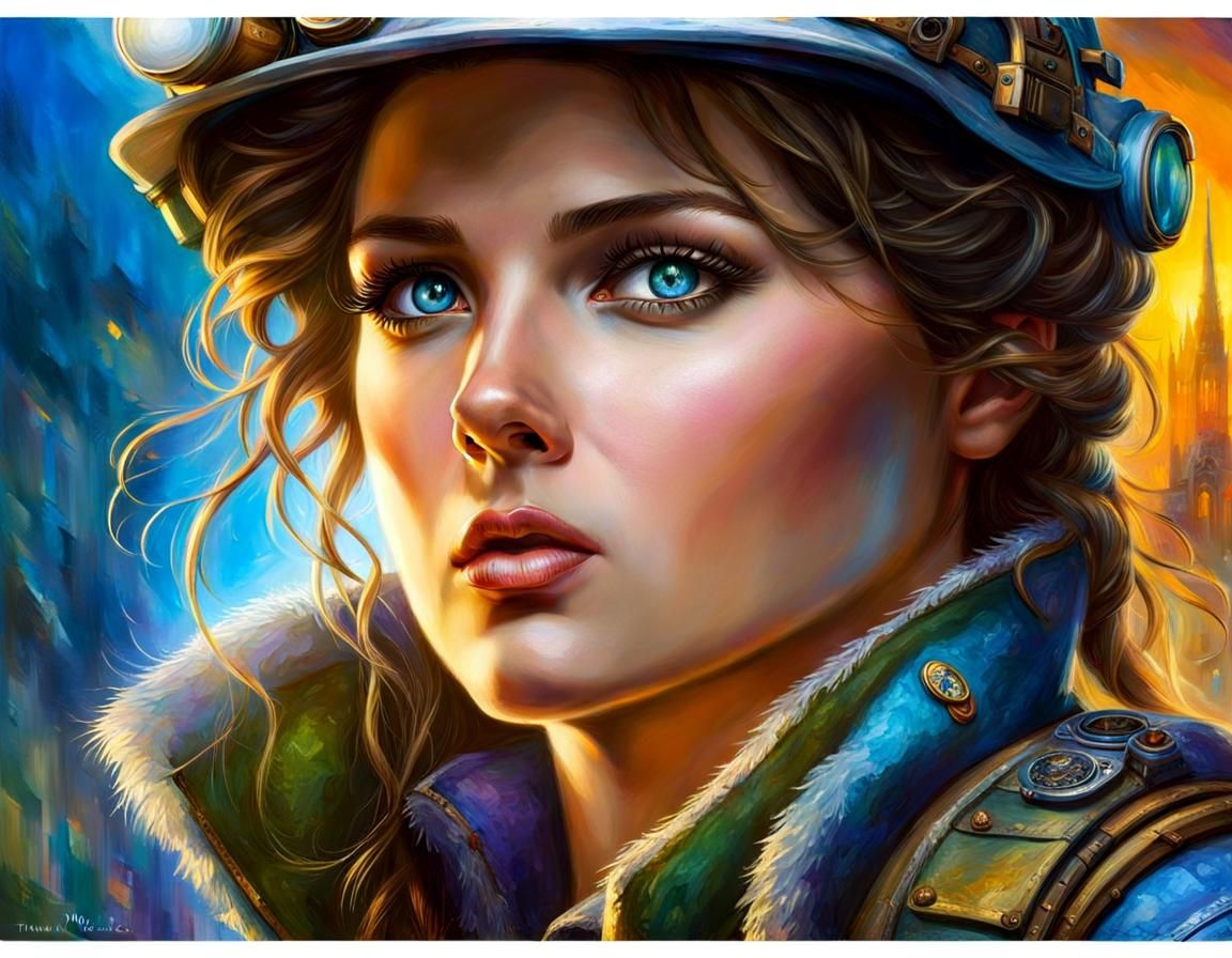 Metallic Impressionistic Woman in Post-Apocalyptic Setting